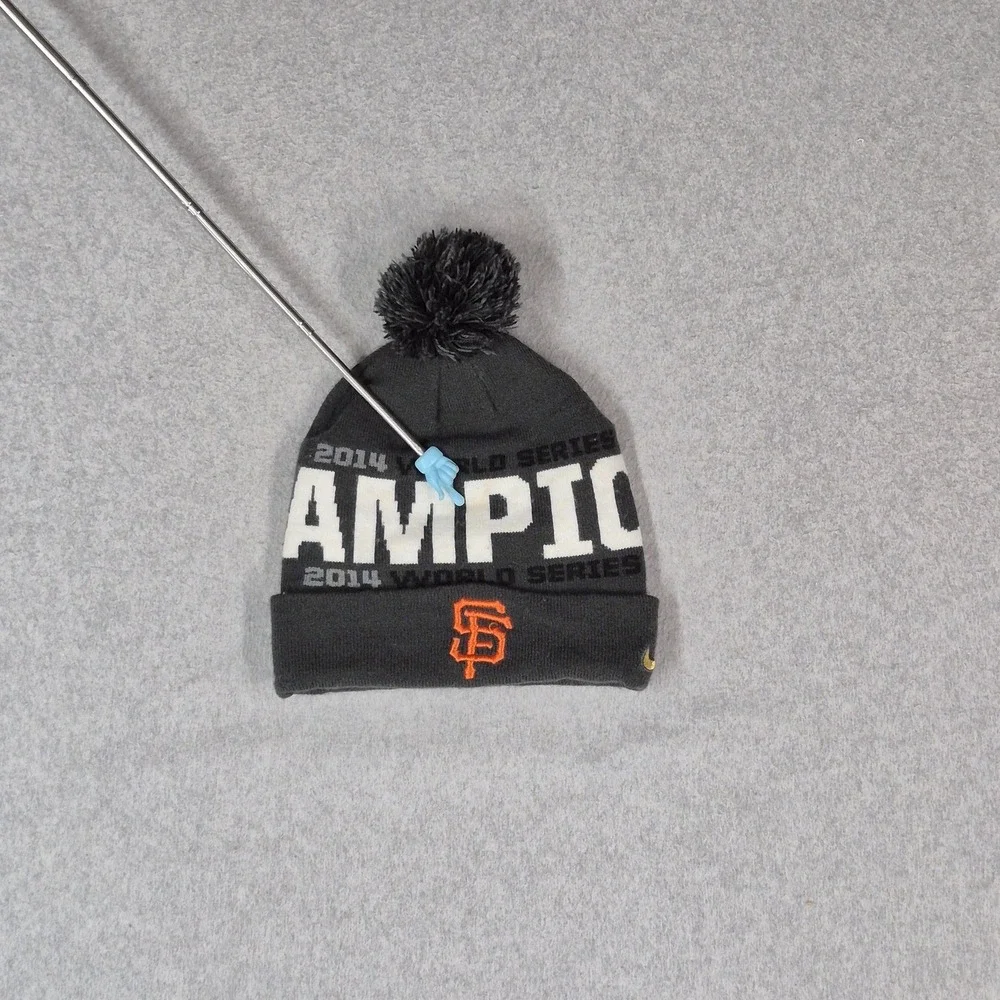 San Francisco Giants Men Beanie OS Black Nike Pom Logo 2014 READ